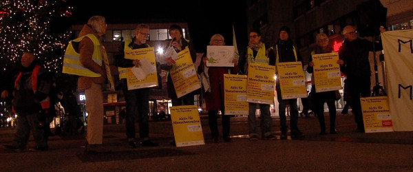 Demonstranten zum Tag der Menschenrechte (Quelle: RIK)