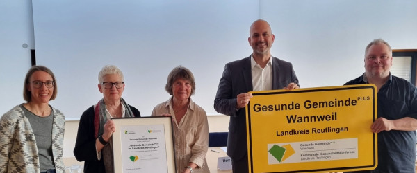 Auszeichnung Gesunde Gemeinde Plus (Quelle: Landratsamt Reutlingen)